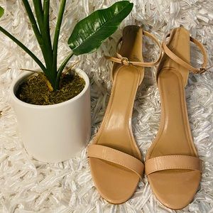Nude Open Toe Heels Size 10